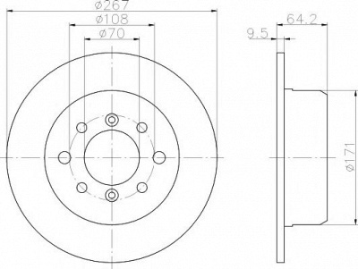 HELLA PAGID 8dd355103251 -  Тормозной диск